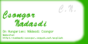 csongor nadasdi business card