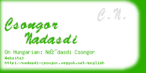 csongor nadasdi business card